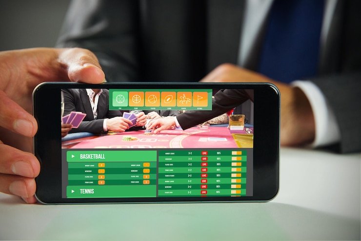 Live casino table with professional dealer